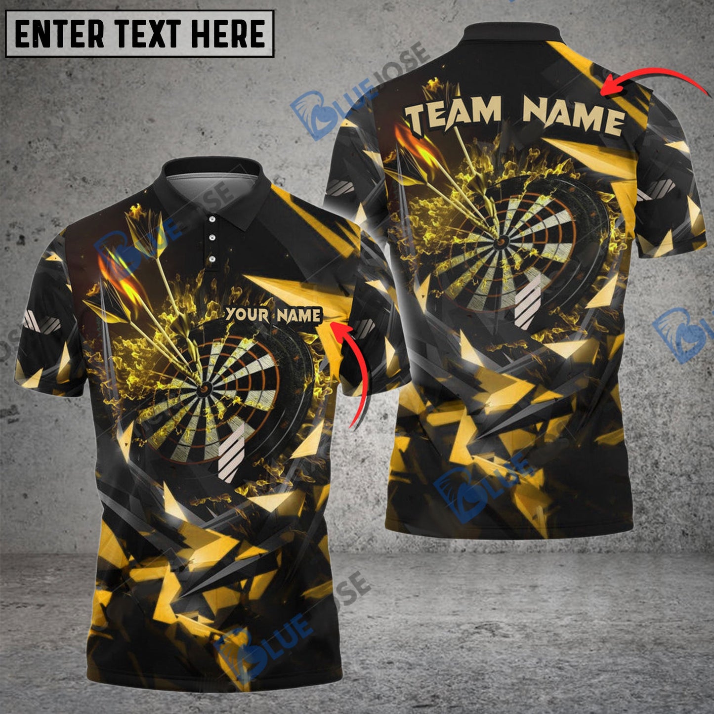 Frenzidea Thunder Rising Darts Personalized Name, Team Name 3D Shirt (6 Colors)