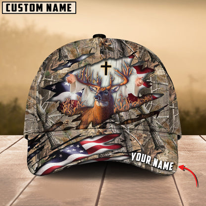 Frenzidea Colorful God America Hunting Deer Multicolor Personalized Cap
