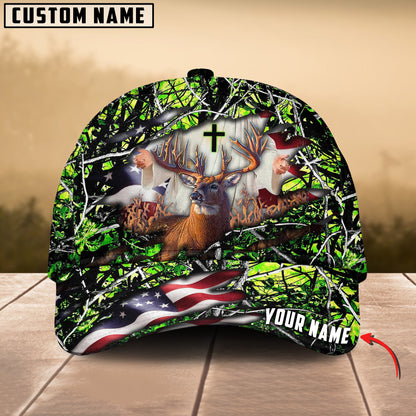 Frenzidea Colorful God America Hunting Deer Multicolor Personalized Cap