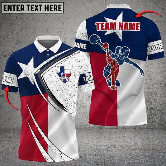 frenzideas Bowling Texas Style Customized Name, Team Name 3D Shirt