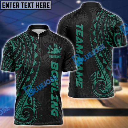 frenzidea Bowling And Pins Maori Customized Name 3D Shirt (4 Colors)