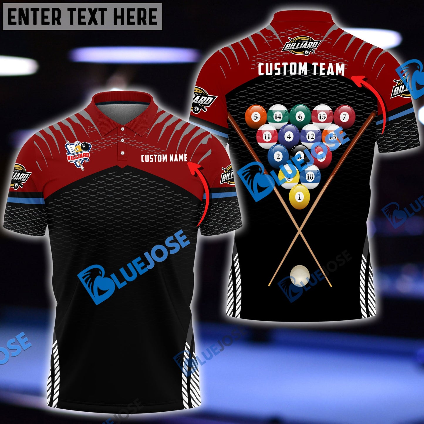 Frenzidea Billiards New Sport Personalized Name, Team Name Unisex Shirt