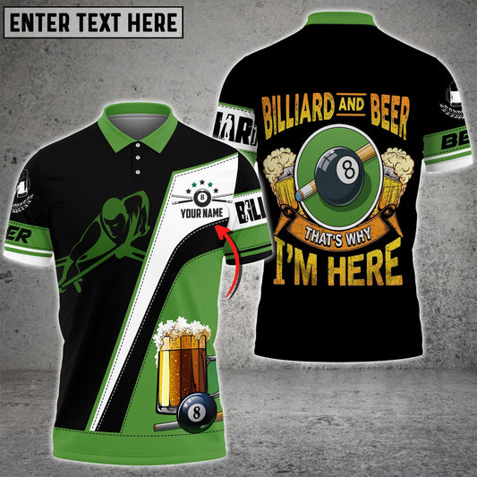 Frenzidea Billiard And Beer Lover Personalized Unisex Shirt