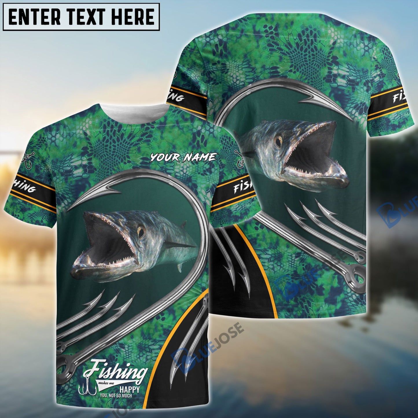 Frenzidea Customize Name Fishing Kingfish 3D Shirts