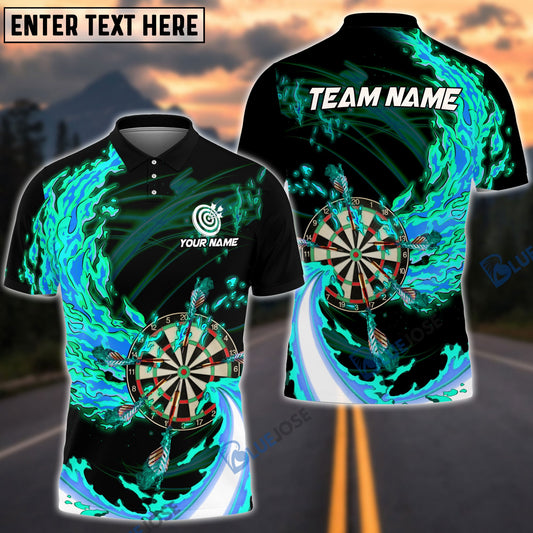 Frenzidea Breath Of Fire Darts Personalized Name, Team Name Polo Shirt (4 Colors)
