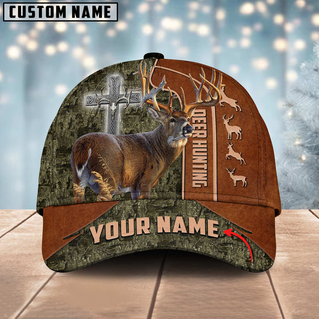 Frenzidea Hunting Deer Under God Personalized Name Cap