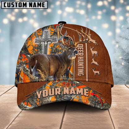 Frenzidea Hunting Deer Under God Personalized Name Cap