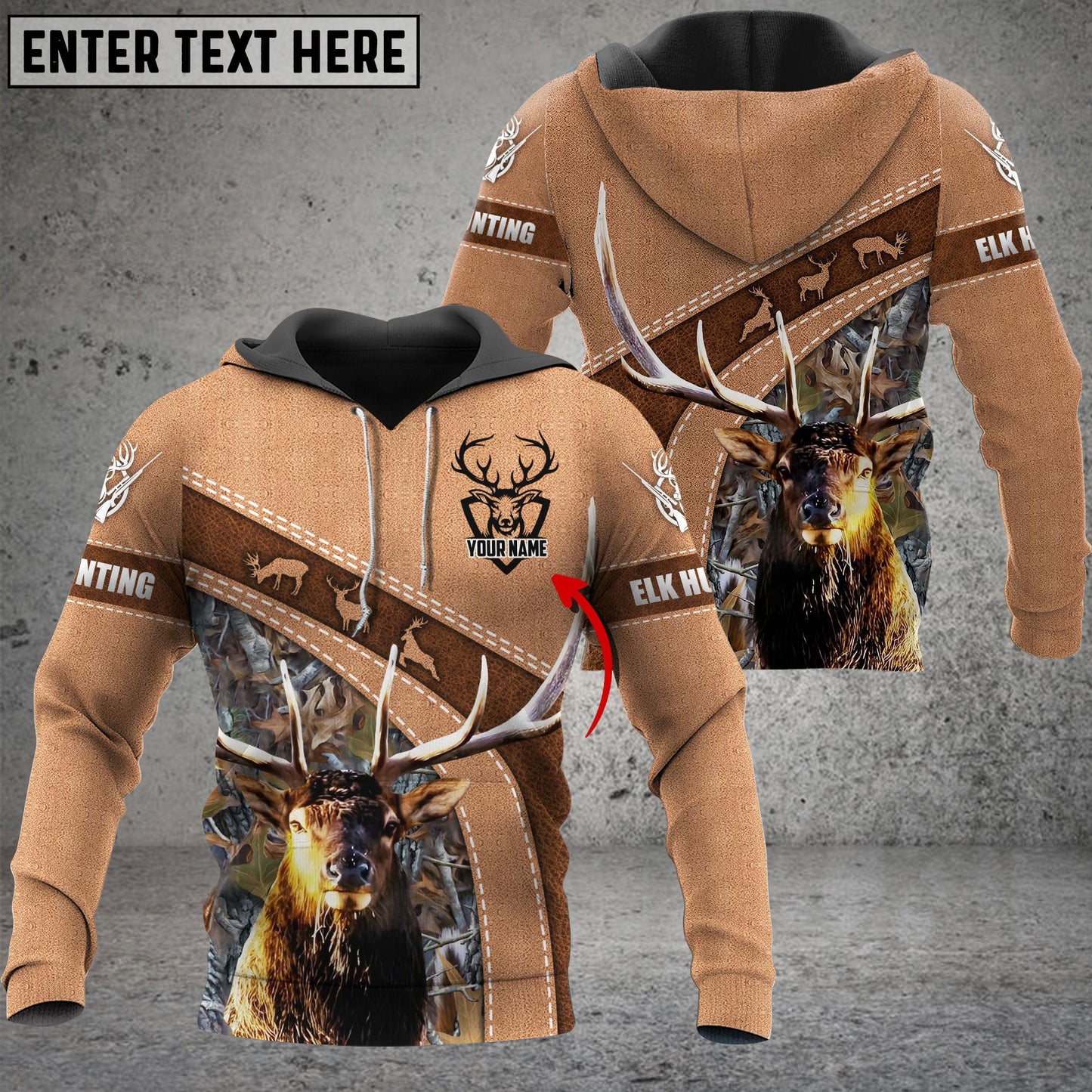 Frenzidea Elk Hunting Custom Name 3D Shirts