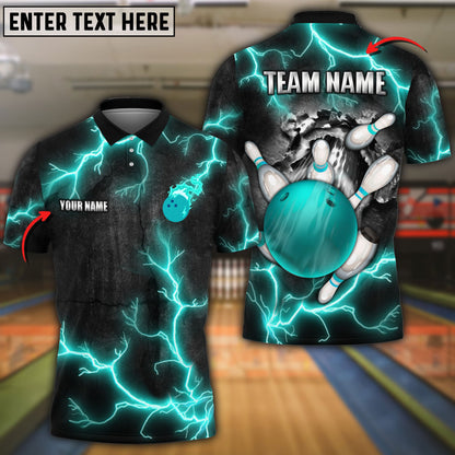 frenzidea Bowling And Pins The Power Of The God Of Thunder Customized Name 3D Shirt (4 Colors)