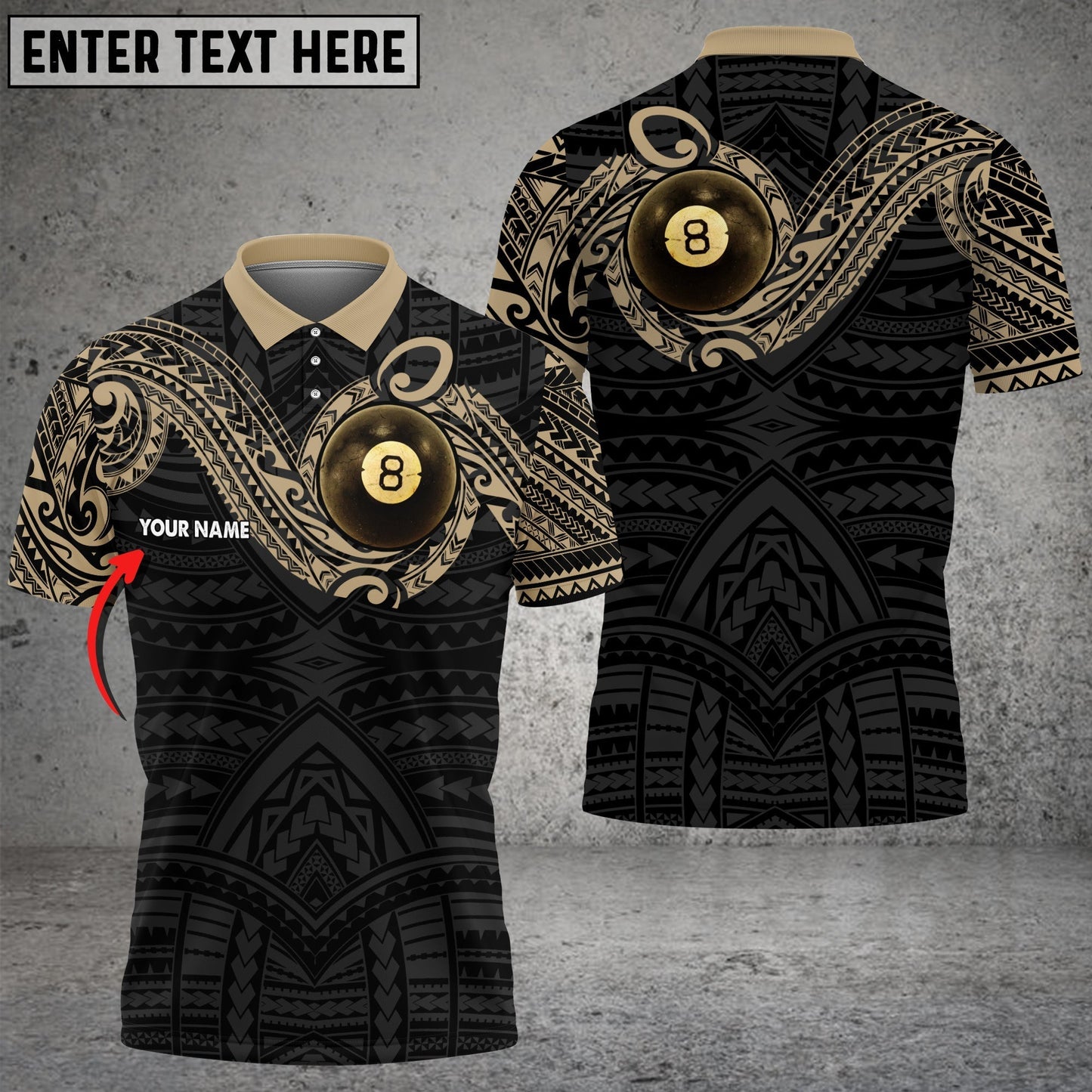 Frenzidea Pocket Billiards Ball 8 Maori Personalized 3D Shirt