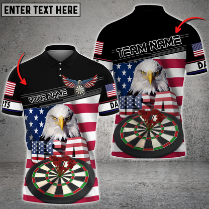 Frenzidea Eagle Dart DartBoard Personalized Name, Team Name 3D Shirt