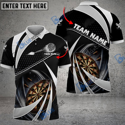 Frenzidea Darts Tornado Light Color Personalized Name, Team Name 3D Shirt (4 Colors)