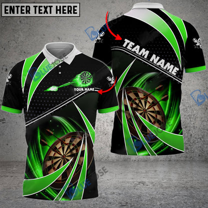 Frenzidea Darts Tornado Light Color Personalized Name, Team Name 3D Shirt (4 Colors)
