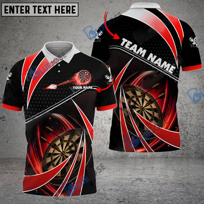 Frenzidea Darts Tornado Light Color Personalized Name, Team Name 3D Shirt (4 Colors)