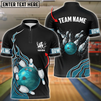 Frenzidea Bowling And Breaking Pins Customized Name, Team Name 3D Shirt (6 Options)