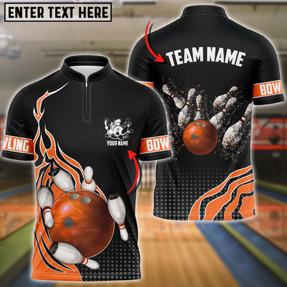 Frenzidea Bowling And Breaking Pins Customized Name, Team Name 3D Shirt (6 Options)