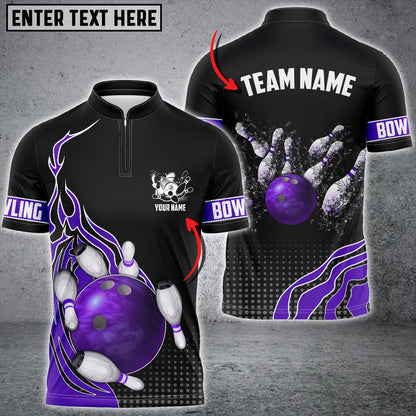Frenzidea Bowling And Breaking Pins Customized Name, Team Name 3D Shirt (6 Options)