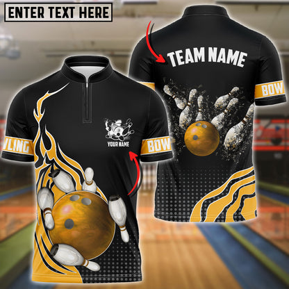 Frenzidea Bowling And Breaking Pins Customized Name, Team Name 3D Shirt (6 Options)