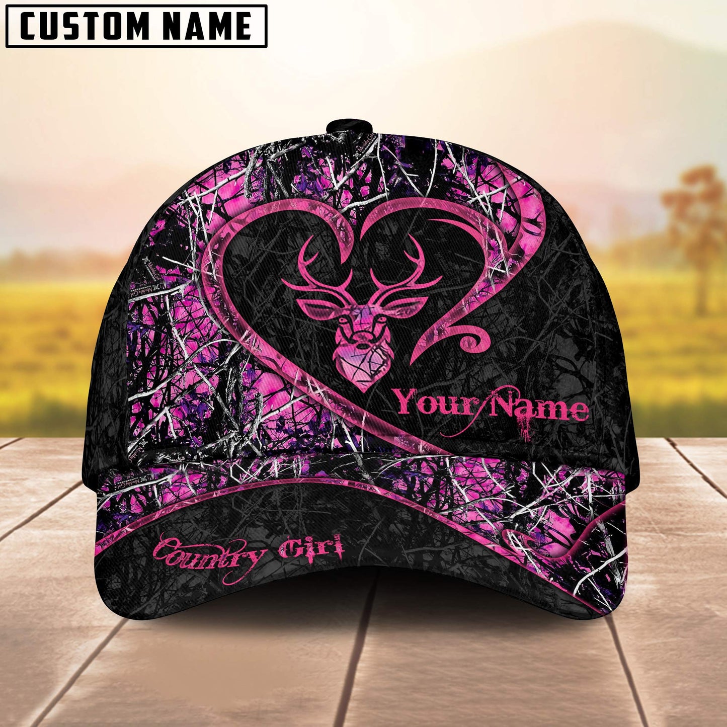 frenzidea The Unique Deer Country Girl Multicolor Personalized Cap
