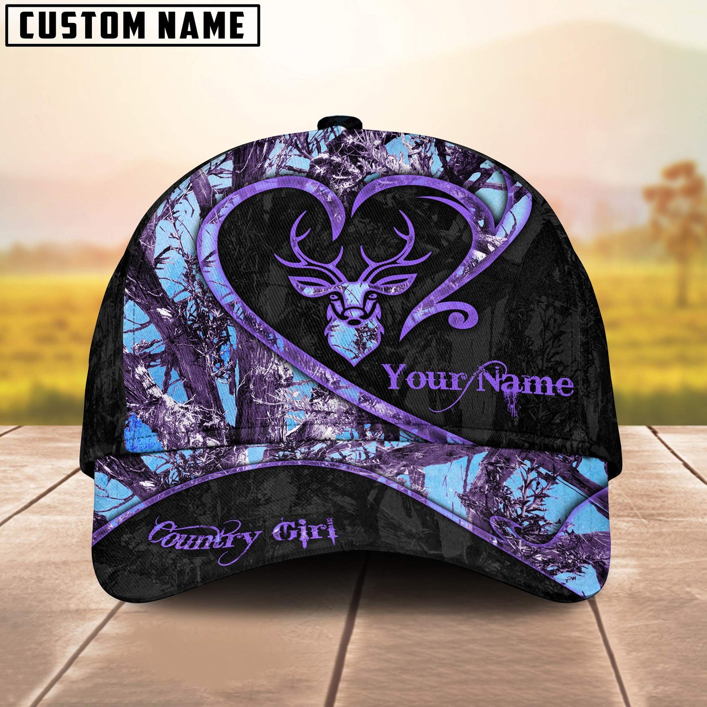 frenzidea The Unique Deer Country Girl Multicolor Personalized Cap