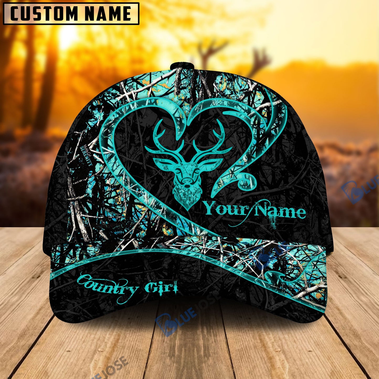 frenzidea The Unique Deer Country Girl Multicolor Personalized Cap
