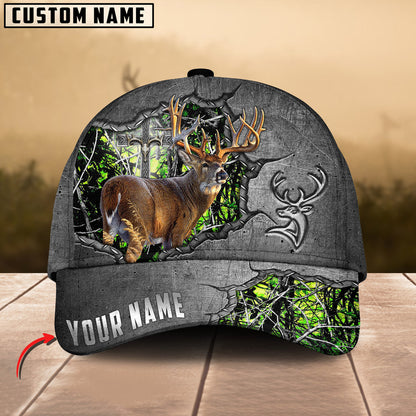 Frenzidea Deer Hunting Metal Under God Personalized Cap (9 Colors)