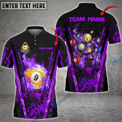 Frenzidea Billiards Ball 9 Abstract Grunge Texture Personalized Name, Team Name Unisex Shirt ( 6 Colors )