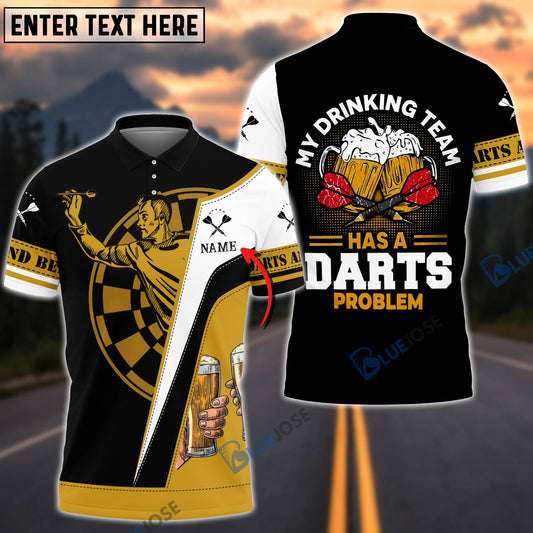 Frenzidea Drinkers Play Darts Personalized Name, Team Name 3D Shirt