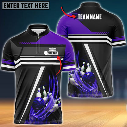Frenzidea Bowling And Pins Spinning Multicolor Option Customized Name 3D Shirt