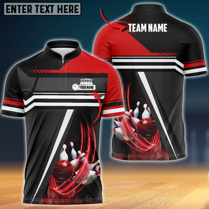 Frenzidea Bowling And Pins Spinning Multicolor Option Customized Name 3D Shirt