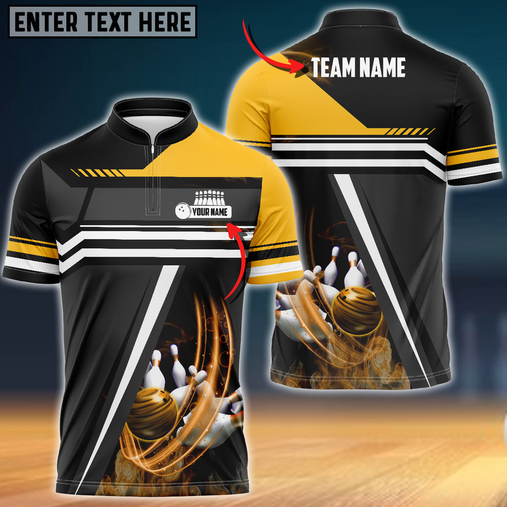 Frenzidea Bowling And Pins Spinning Multicolor Option Customized Name 3D Shirt