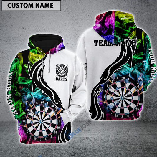 frenzidea Smoke Pattern Colorful Personalized Darts Hoodie