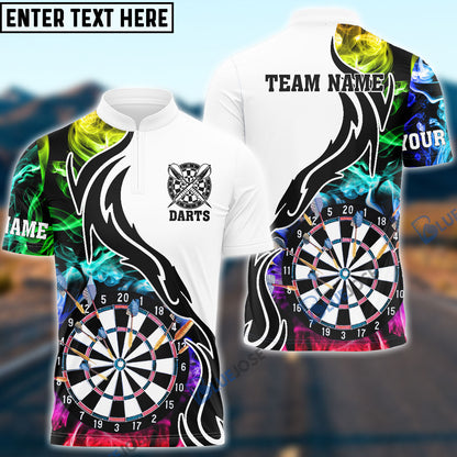 Frenzidea Darts Smoke Pattern Personalized Name 3D Shirt