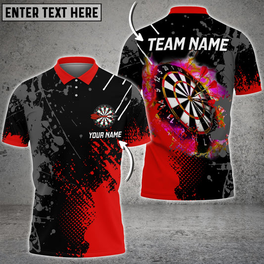 Frenzidea Paint Style Darts Personalized Name, Team Name 3D Shirt (4 Colors)