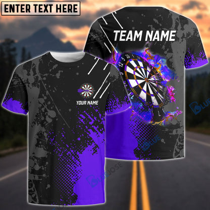Frenzidea Paint Style Darts Personalized Name, Team Name 3D Shirt (4 Colors)
