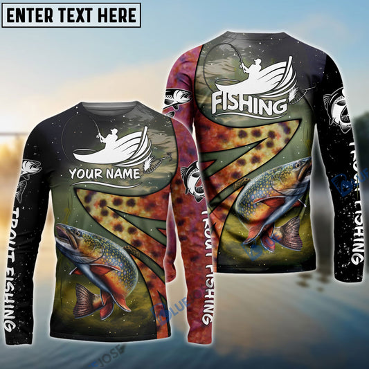 Frenzidea Fishing Trout Skin Customize Name 3D Shirts