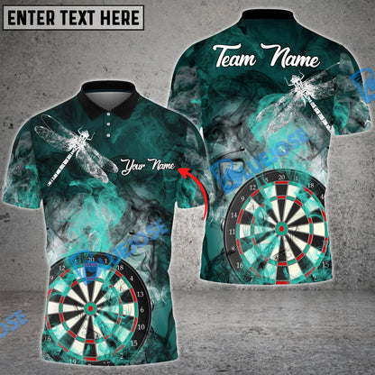 Frenzidea Darts Smoke Dragonfly Personalized Name, Team Name 3D Shirt (4 Colors)
