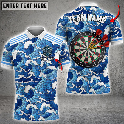 Frenzidea Darts Tsunami Personalized Name, Team Name 3D Shirt (4 Colors)