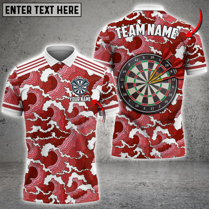 Frenzidea Darts Tsunami Personalized Name, Team Name 3D Shirt (4 Colors)
