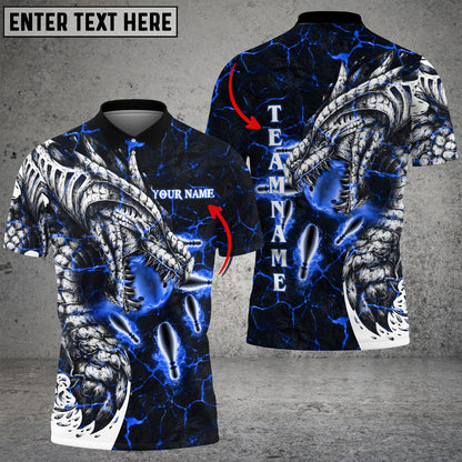 Frenzidea Magma Dragon Bowling Personalized Name, Team Name 3D Shirt (4 Colors)