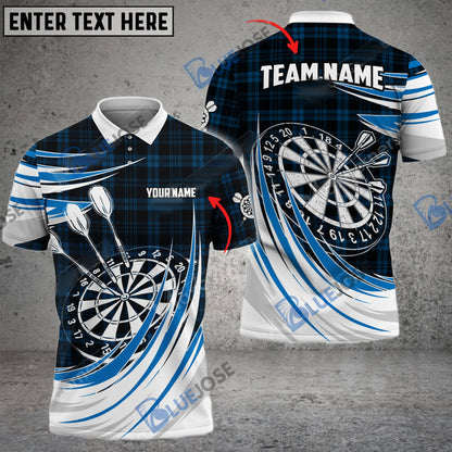 Frenzidea Darts Plaid Color Personalized Name, Team Name 3D Shirt (4 Colors)