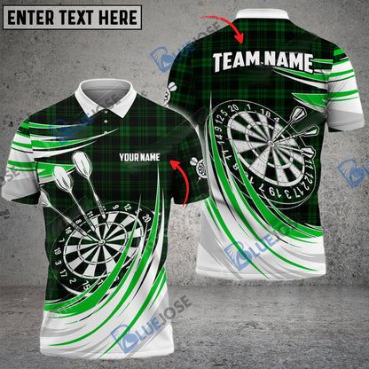 Frenzidea Darts Plaid Color Personalized Name, Team Name 3D Shirt (4 Colors)
