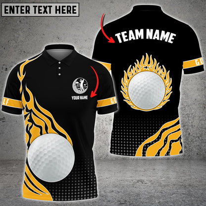 frenzidea Golf Multicolor Option Customized Name 3D Shirt (4 Colors)