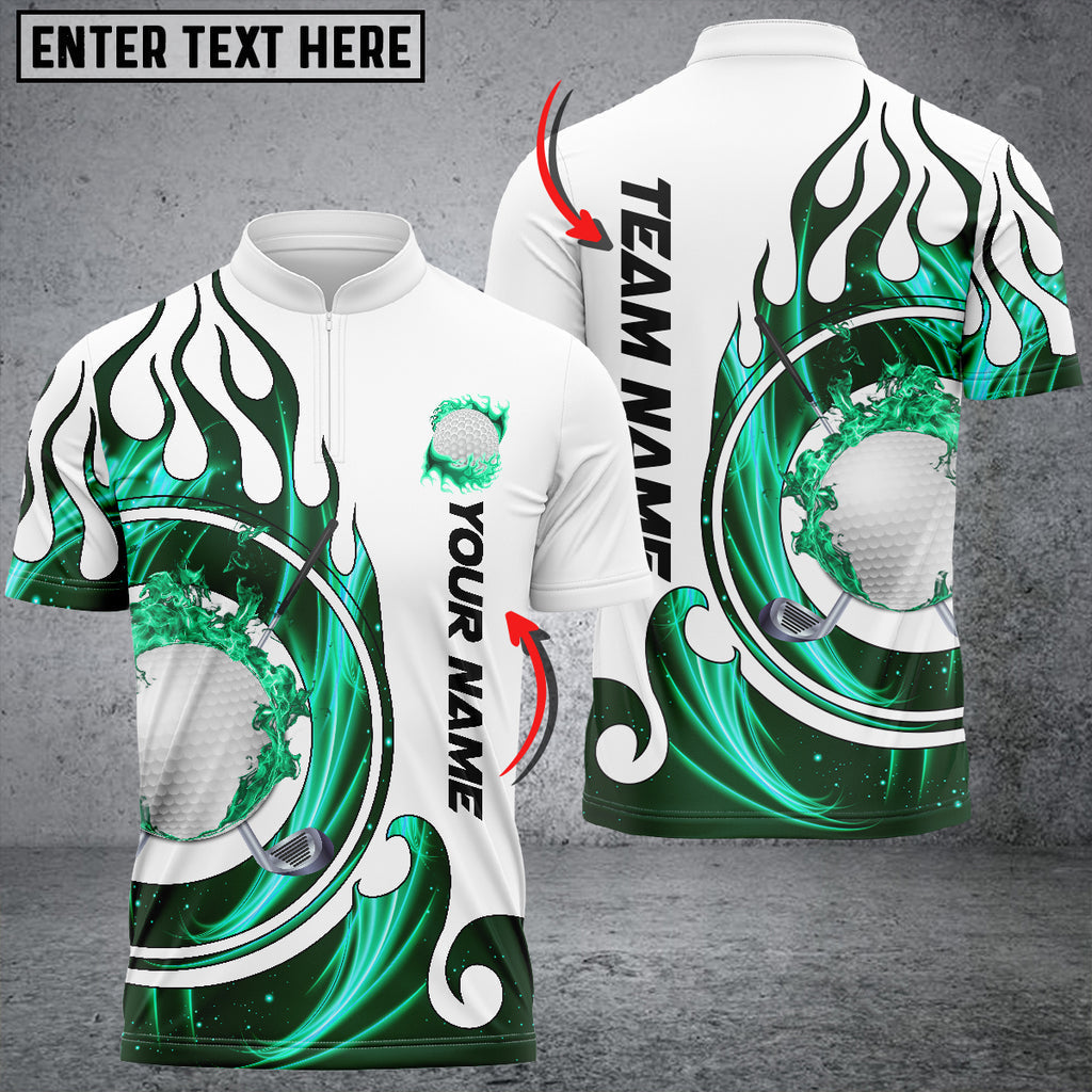 Frenzideas Golf Fire Blaster Multicolor Customized Name 3D Shirt (4 Colors)