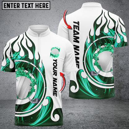 Frenzideas Golf Fire Blaster Multicolor Customized Name 3D Shirt (4 Colors)