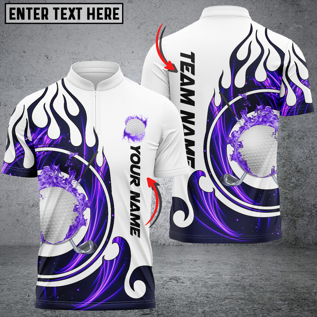 Frenzideas Golf Fire Blaster Multicolor Customized Name 3D Shirt (4 Colors)