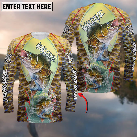 Frenzidea Fishing Walleye Skin R Customize Name 3D Shirts