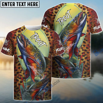Frenzidea Fishing Trout Customize Name 3D Shirts