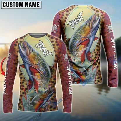 Frenzidea Fishing Trout Customize Name 3D Shirts
