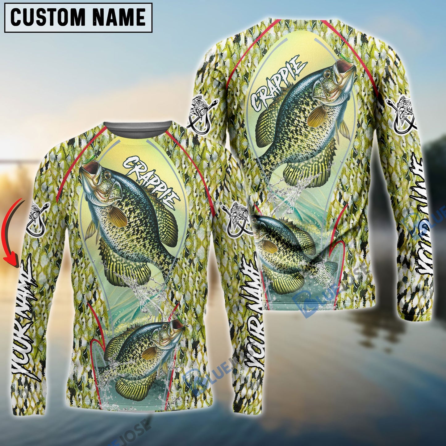 Frenzidea Fishing Crappie Skin R Customize Name 3D Shirts